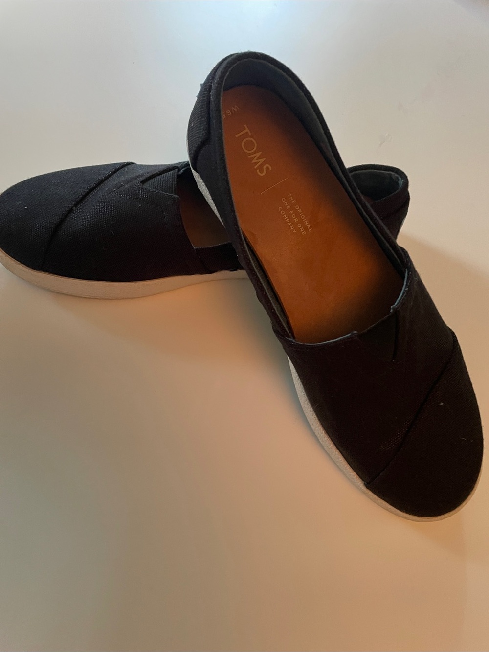 TOMS Black Canvas Slip-On Espadrille